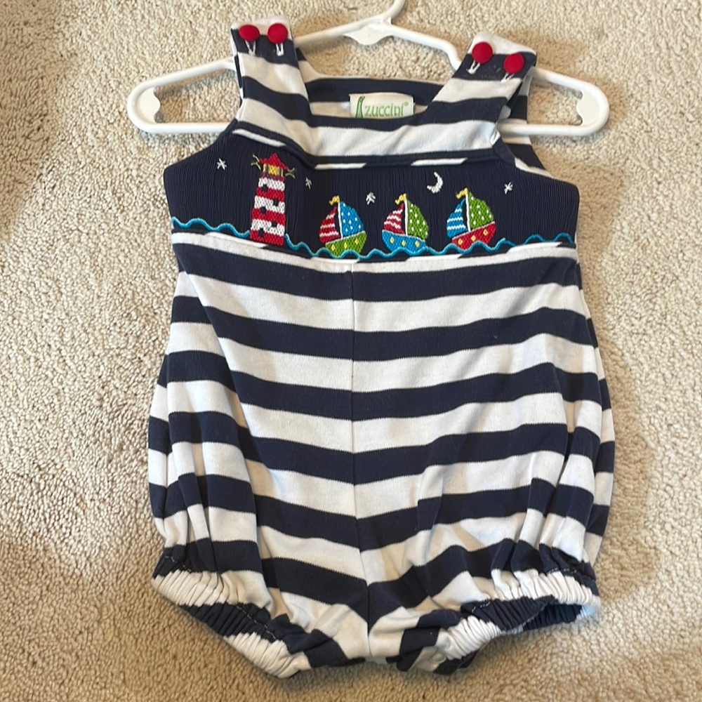 Zuccini smocked boys bubble
